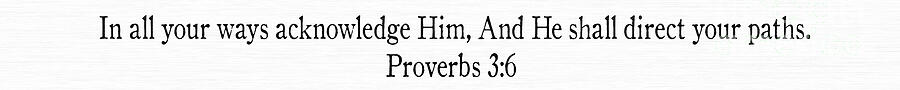 Proverbs 3 6 Scripture Stick Christian Wall Art Painting by Mark Lawrence