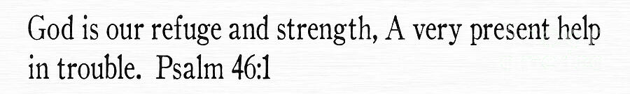 Psalm 46 1 Scripture Stick Christian Wall Art Rustic Painting by Mark Lawrence