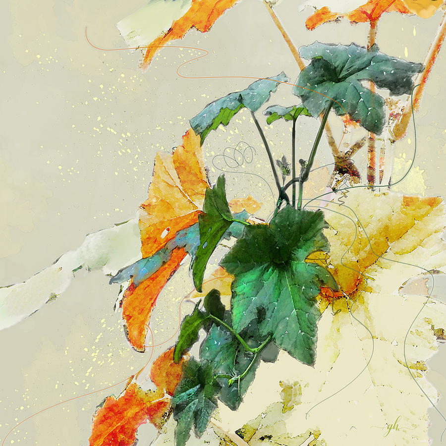 Pumpkin Vines Digital Art by Gina Harrison