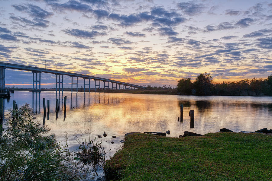 Pungo Ferry Bridge Sunset II Photograph by Donna Twiford