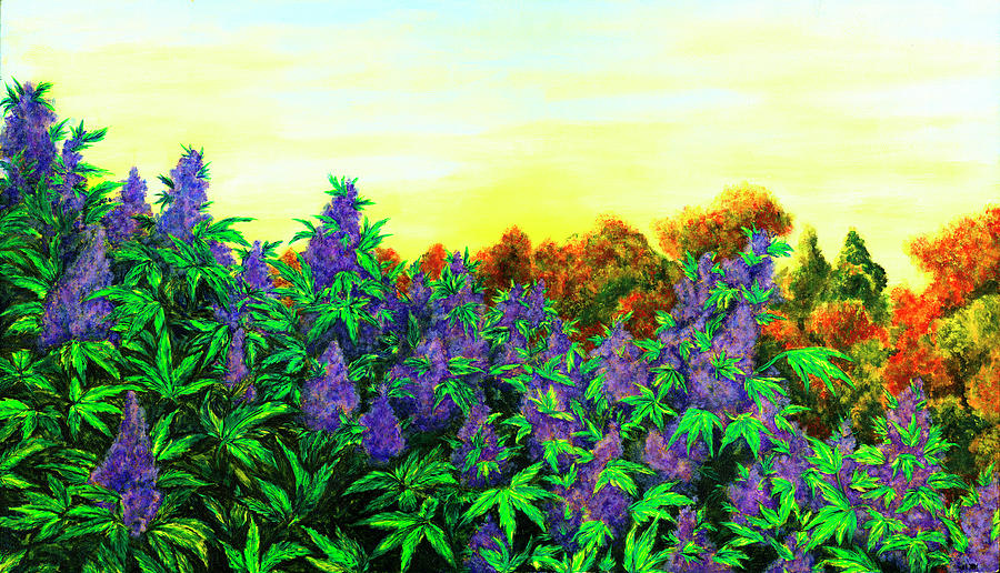 Purple Fields Painting by Megan Thompson- The Morrigan Art