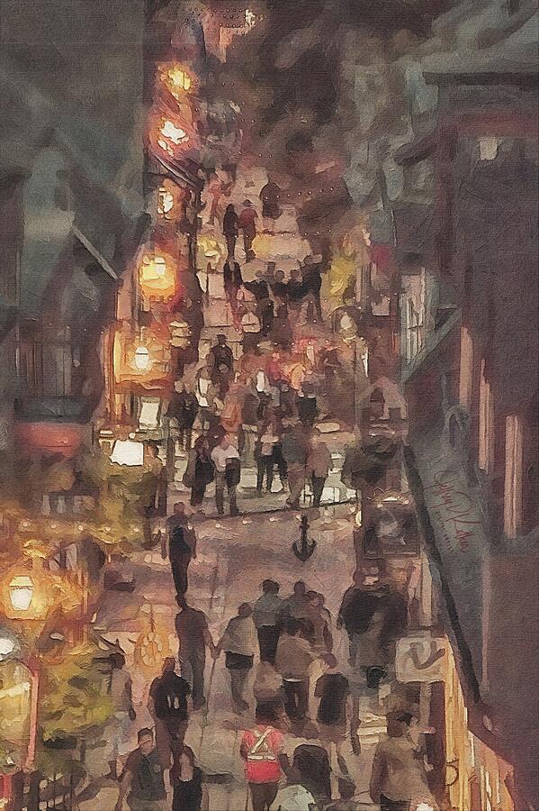 Quebec Night Painting by Jeffrey Kolker