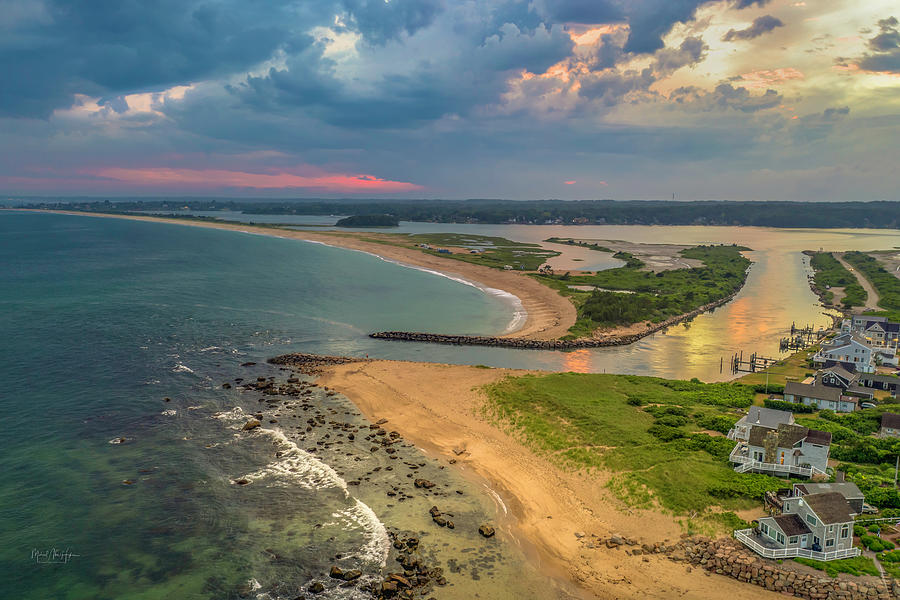 Quonochontaug Breachway Photograph by Veterans Aerial Media LLC