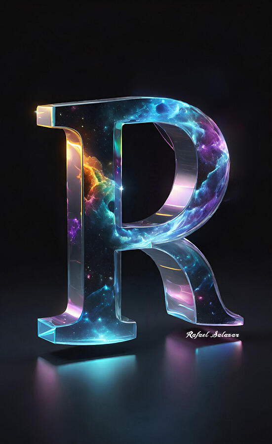 R is for Radiance Digital Art by Rafael Salazar