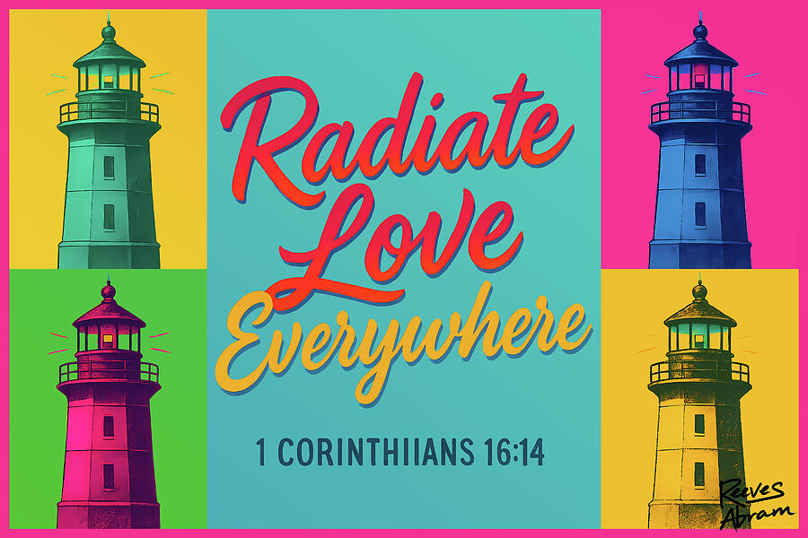 Radiate Love Everywhere Mixed Media by Reeves Abram - Pastor Reeves Studio - Metal Posters