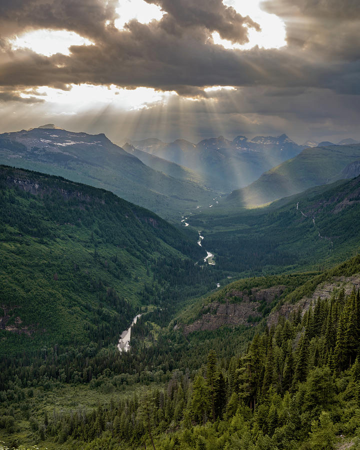 Rays over McDonald Creek No. 2 Photograph by Matt Halvorson