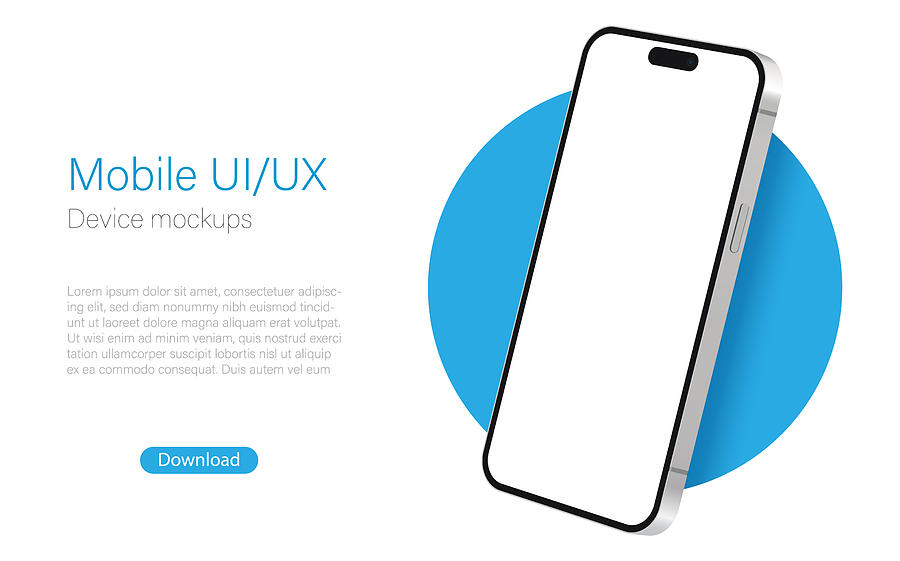 Realistic Vector Mockup Digital Tablet, Mobile Phone, Smart Phone, Laptop and Computer Monitor. UI / UX design. Vector illustration, modern digital devise, digital template. 3D Stock illustration. EPS 10. Drawing by Mikimad