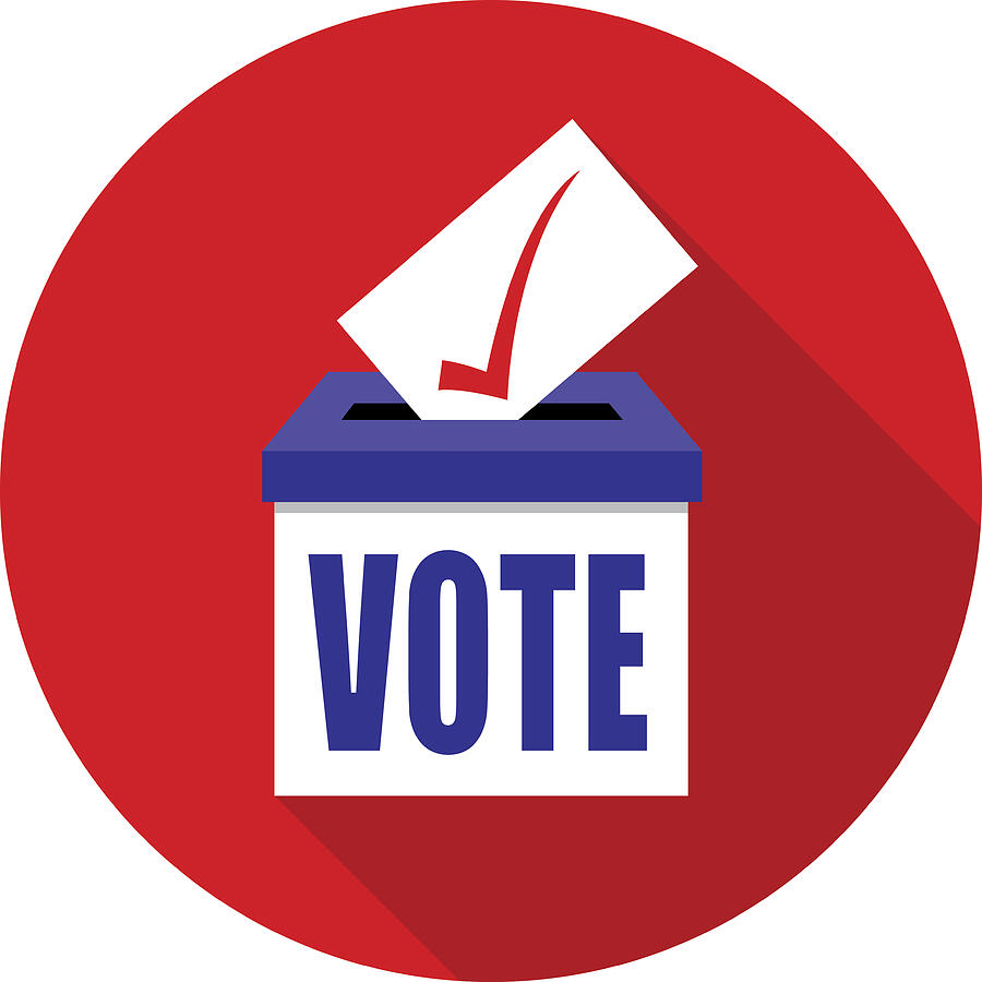 Red Circle Ballot Box icon Drawing by RobinOlimb