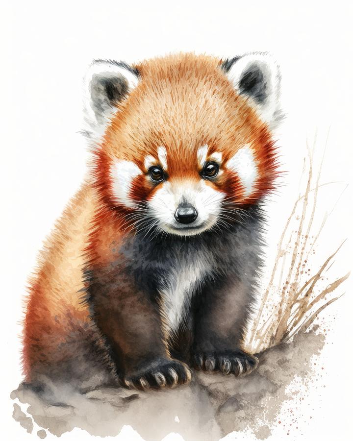 Red Panda Painting by Land of Dreams