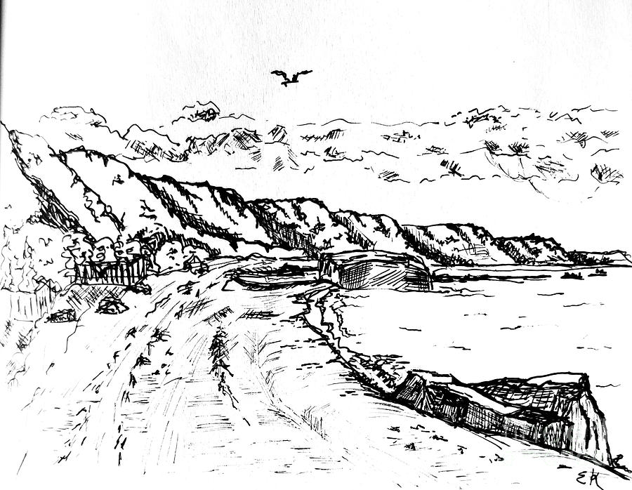 Reeves  Rocks Drawing by Eileen Kelly