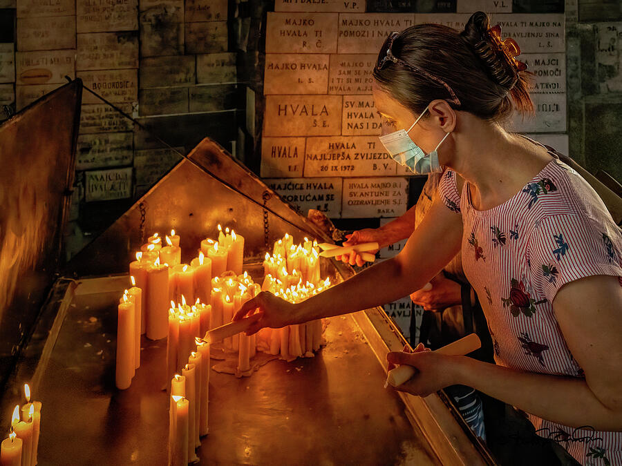 Reflecting hope at Pandemic Prayer in Zagreb Photograph by Steven Dos Remedios