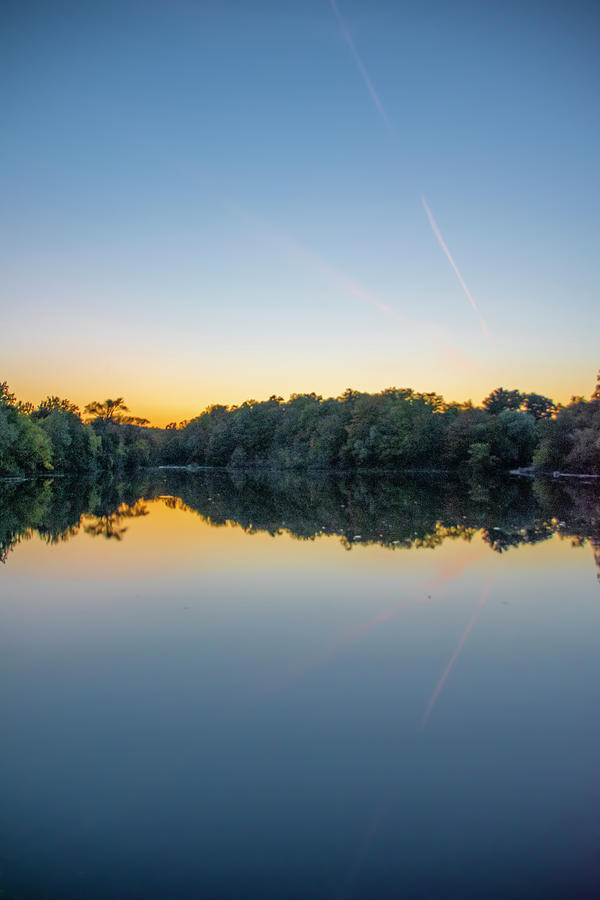 Reflections in Mill Pond, Milton at Sunset Photograph by John Twynam