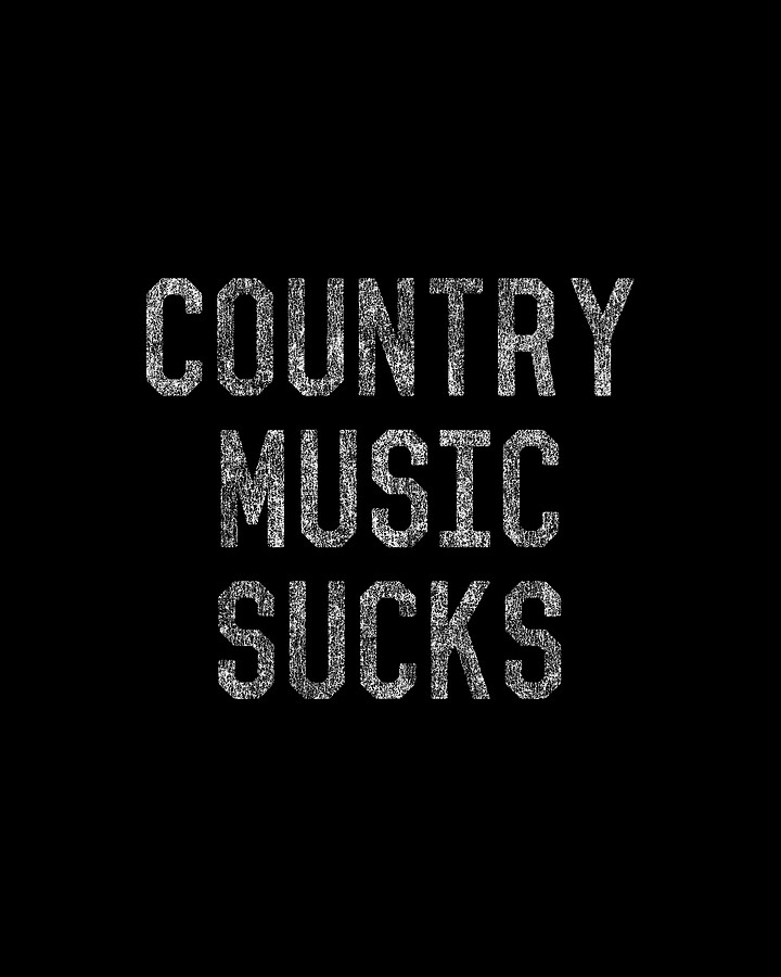 Retro Country Music Sucks Digital Art by Flippin Sweet Gear