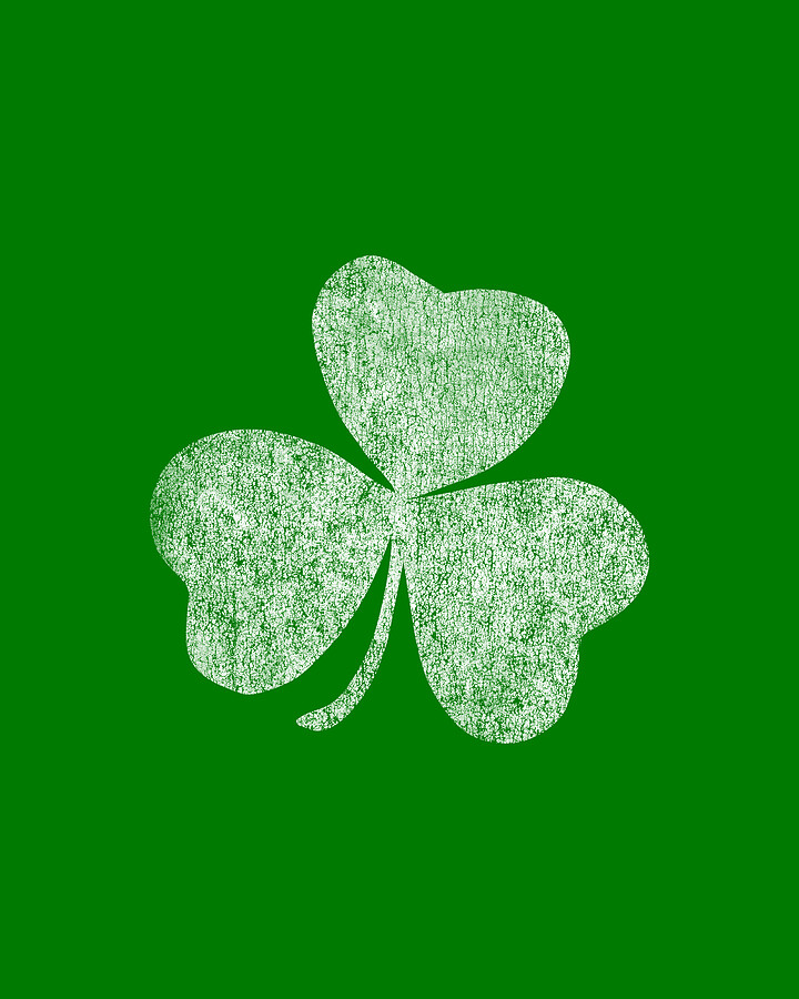 Retro Distressed Shamrock Digital Art by Flippin Sweet Gear