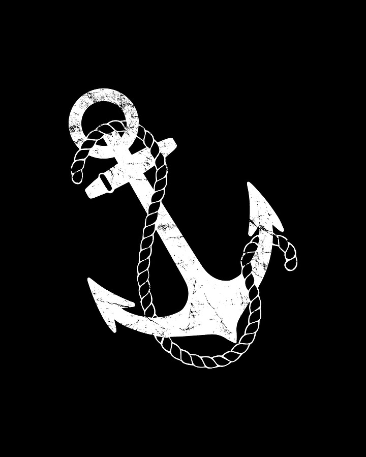 Retro Nautical Anchor Digital Art by Flippin Sweet Gear
