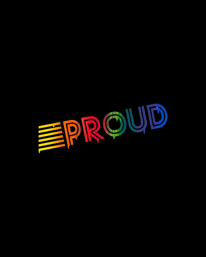 Retro Proud Rainbow Gay Pride Dripping Paint Digital Art by Flippin Sweet Gear