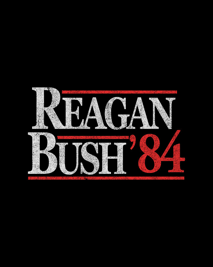 Retro Reagan Bush 1984 Digital Art by Flippin Sweet Gear