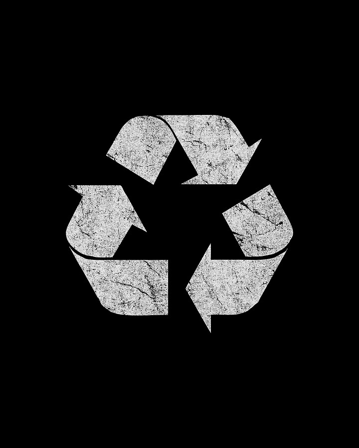 Retro Recycle Logo Digital Art by Flippin Sweet Gear