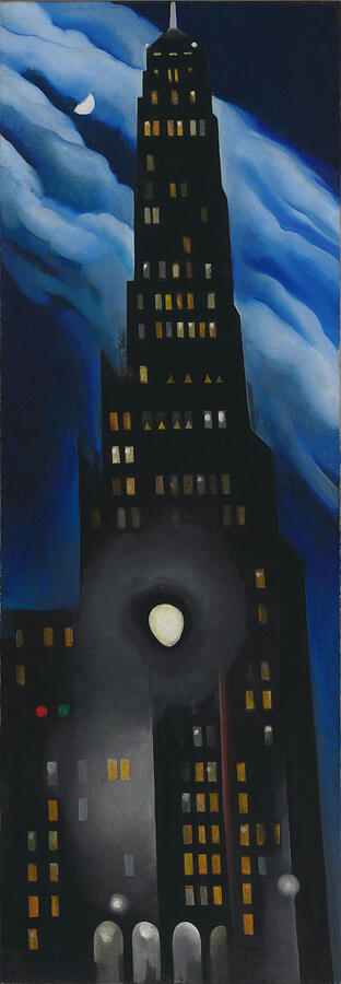 Ritz Tower by Georgia O'Keeffe Painting by Georgia O'Keeffe - Metal Posters