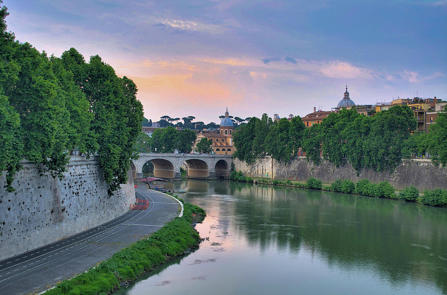 River Tiber Sunset Sky Photograph by Matthew DeGrushe
