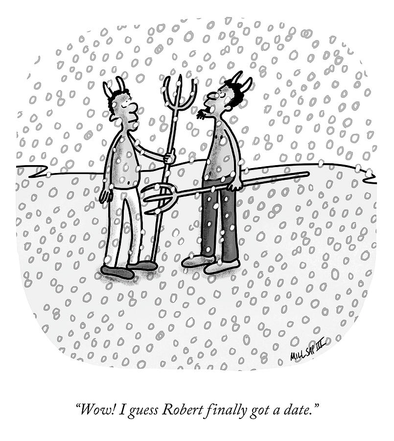 Robert Finally Got a Date Drawing by Lonnie Millsap