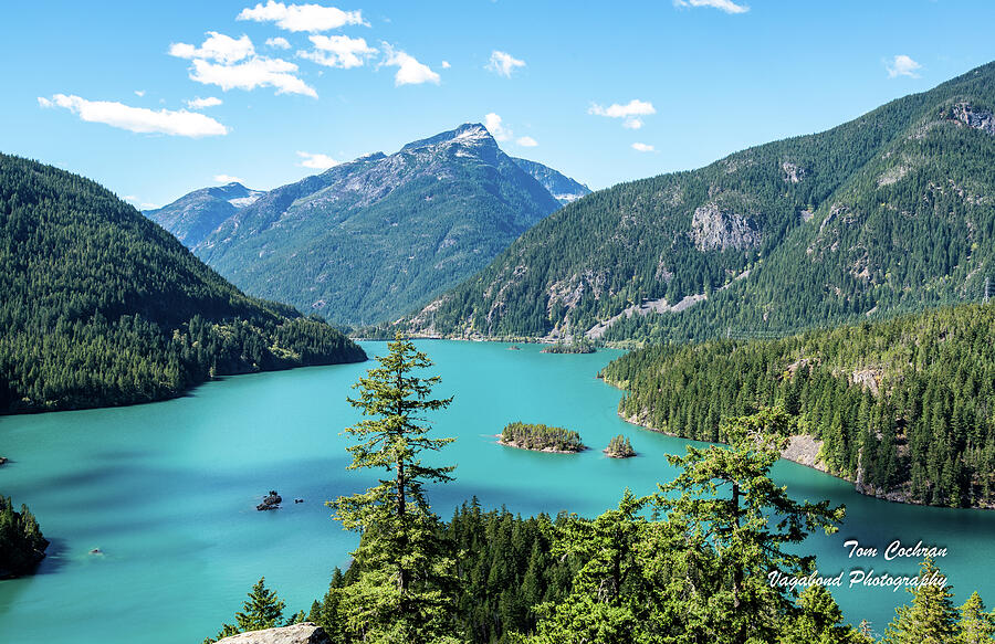 Rocky Davis Peak and Turquoise Diablo Lake Photograph by Tom Cochran