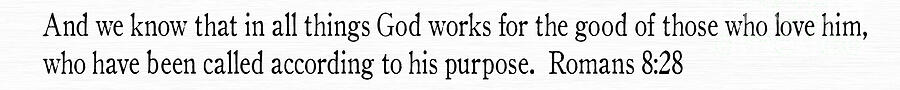 Romans 8 28 Scripture Stick Christian Wall Art Painting by Mark Lawrence