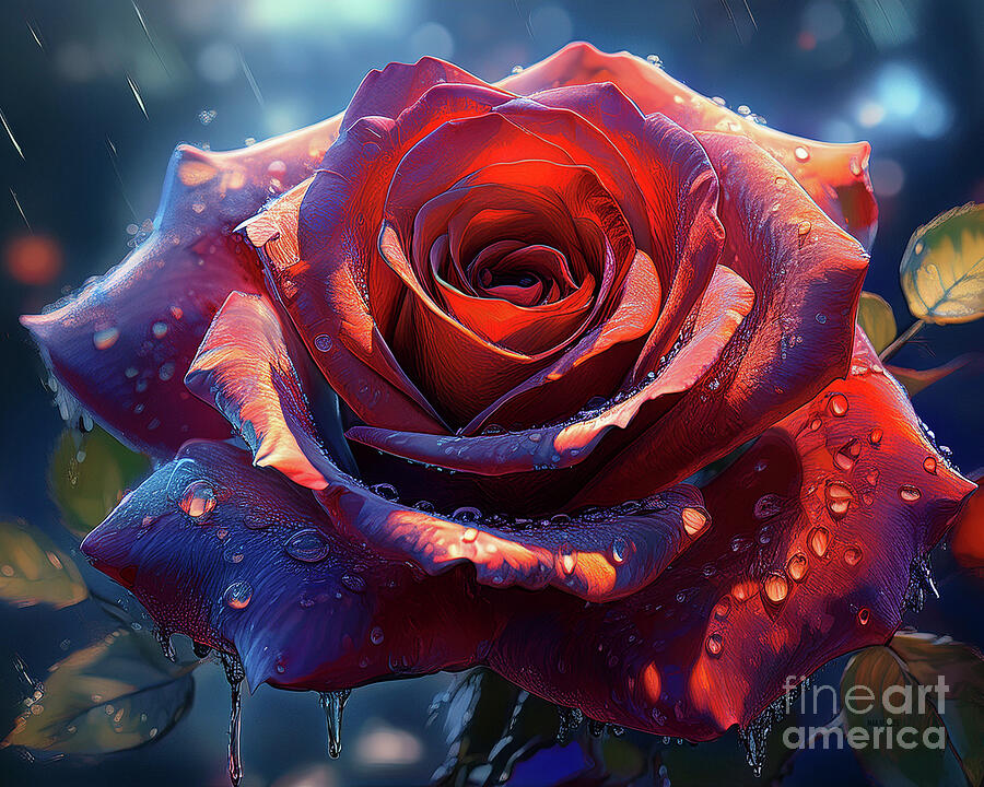 Rose Voluptuous Ai Art by Macro Abundance