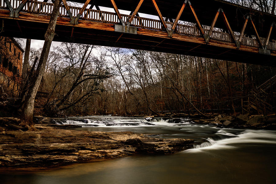 Roswell Mills Covered Bridge Landscape #2 - Roswell, GA Photograph by Anthony Hightower