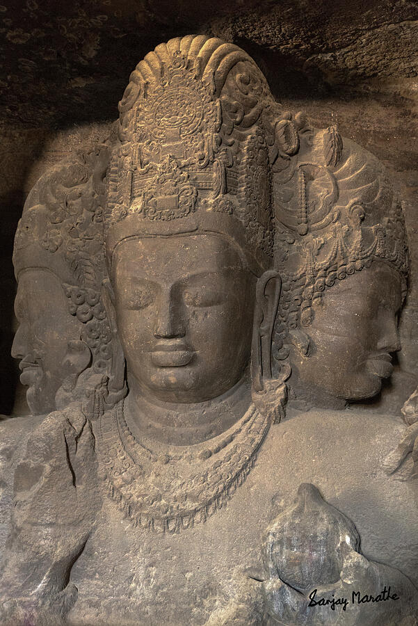 Sadashiva, Elephanta Caves, Mumbai Photograph by Sanjay Marathe