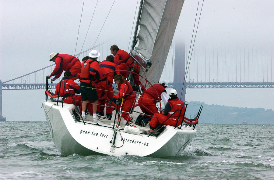 Sailing to Golden Gate in the Fog, California Photograph by Bonnie Colgan