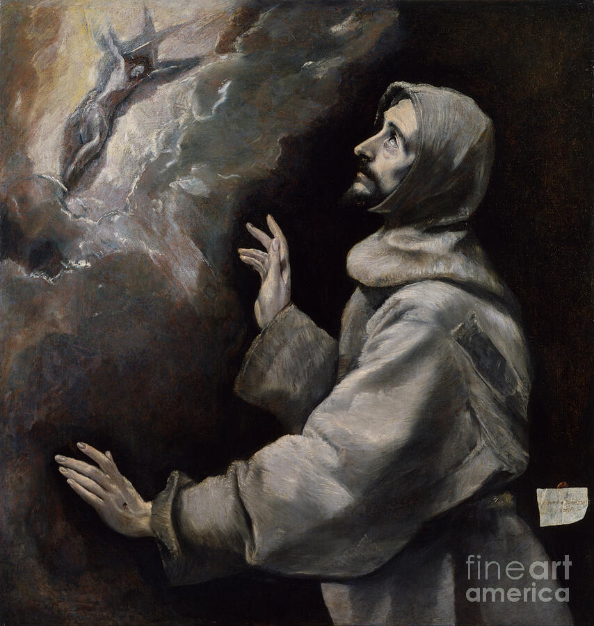 Saint Francis Receiving the Stigmata, El Greco, c. 1585-1590 - religious art print