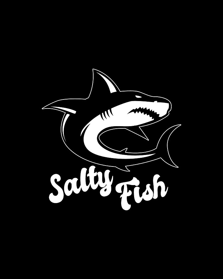 Salty Fish Sassy Shark Pun Digital Art by Flippin Sweet Gear