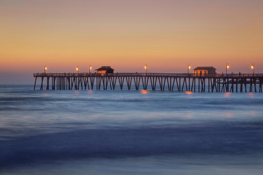 San Clemente Pier Glow Photograph by Rebecca Herranen