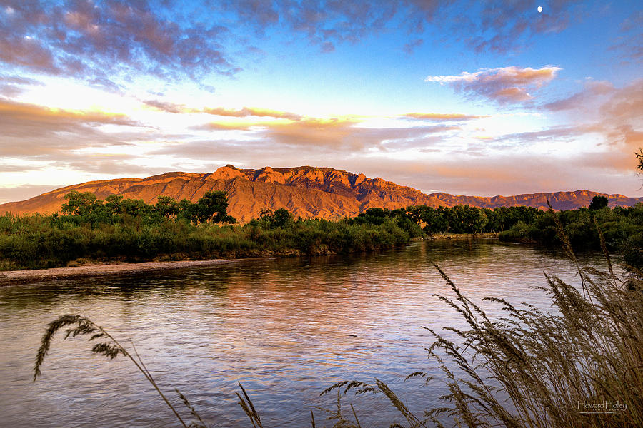 Sandia Mountains at Twilight Photograph by Howard Holley