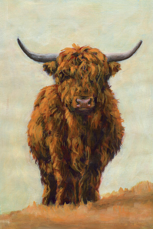 Scottish highland cattle in the pasture by Karen Kaspar