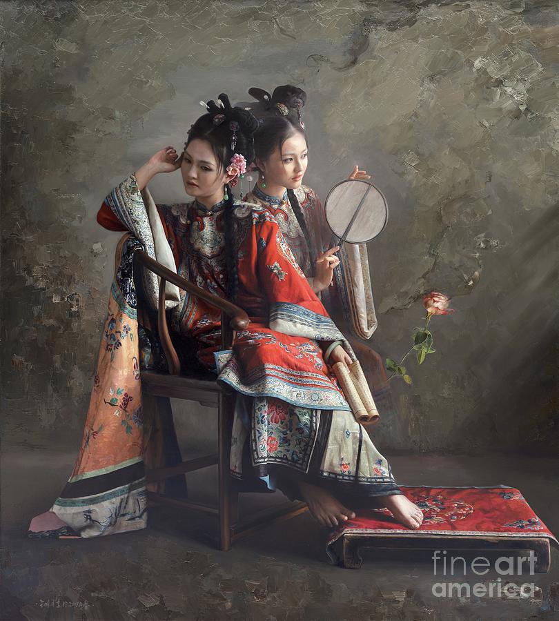 Scroll of Tranquility Painting by Mingyue Wang