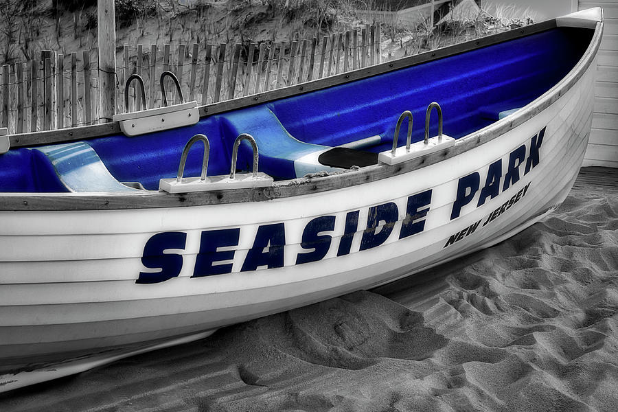 Seaside Park Lifeguard Boat Photograph - Seaside Park New Jersey SC by Susan Candelario