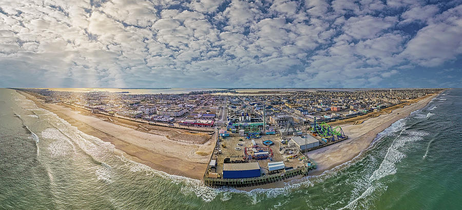 Seaside Park Pier Aerial Photograph by Susan Candelario