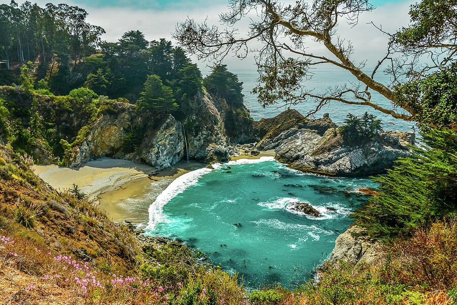 Seaside Serenity at McWay Falls Photograph by Deb Beausoleil