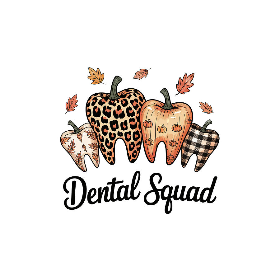 Seasonal Tooth Patterns Design Digital Art by Joanna Redesiuk - Metal ...