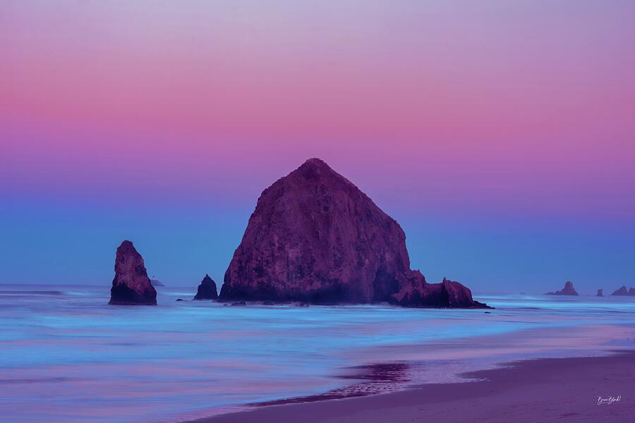 Serene Sunset at Cannon Beach Photograph - Serene Sunset at Cannon Beach by Bruce Block