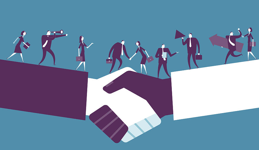 Shake Hand Drawing by Akindo