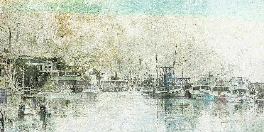 Shem Creek Weathered Digital Art by Maryanne Keeling