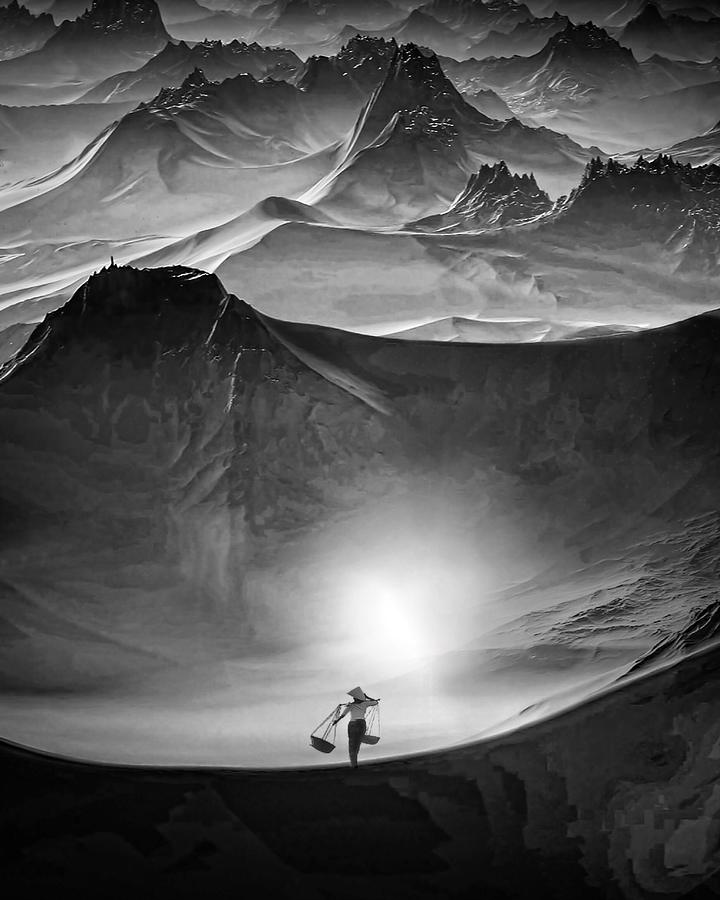 Mysterious Landscape with Bright Light Photograph - Shine bright by Sofie Conte