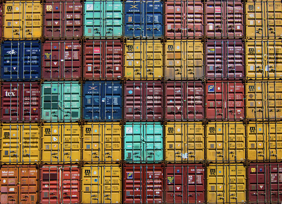 Shipping Container Industrial Background Digital Art by Tom Hill ...