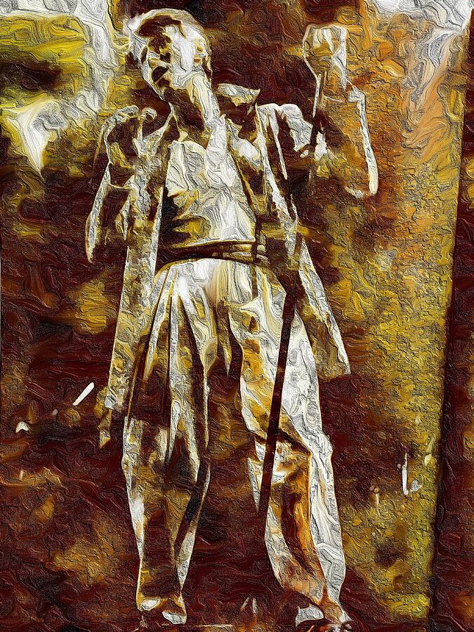 Singing Bowie Mixed Media by Bencasso B