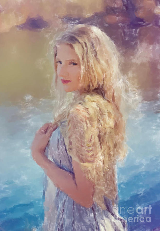 Sister Golden Hair Painting by Gary Arnold