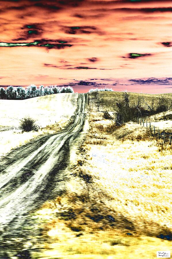 Surreal Country Road at Sunset Photograph - Sk- Country Road by Alex John Bergerman