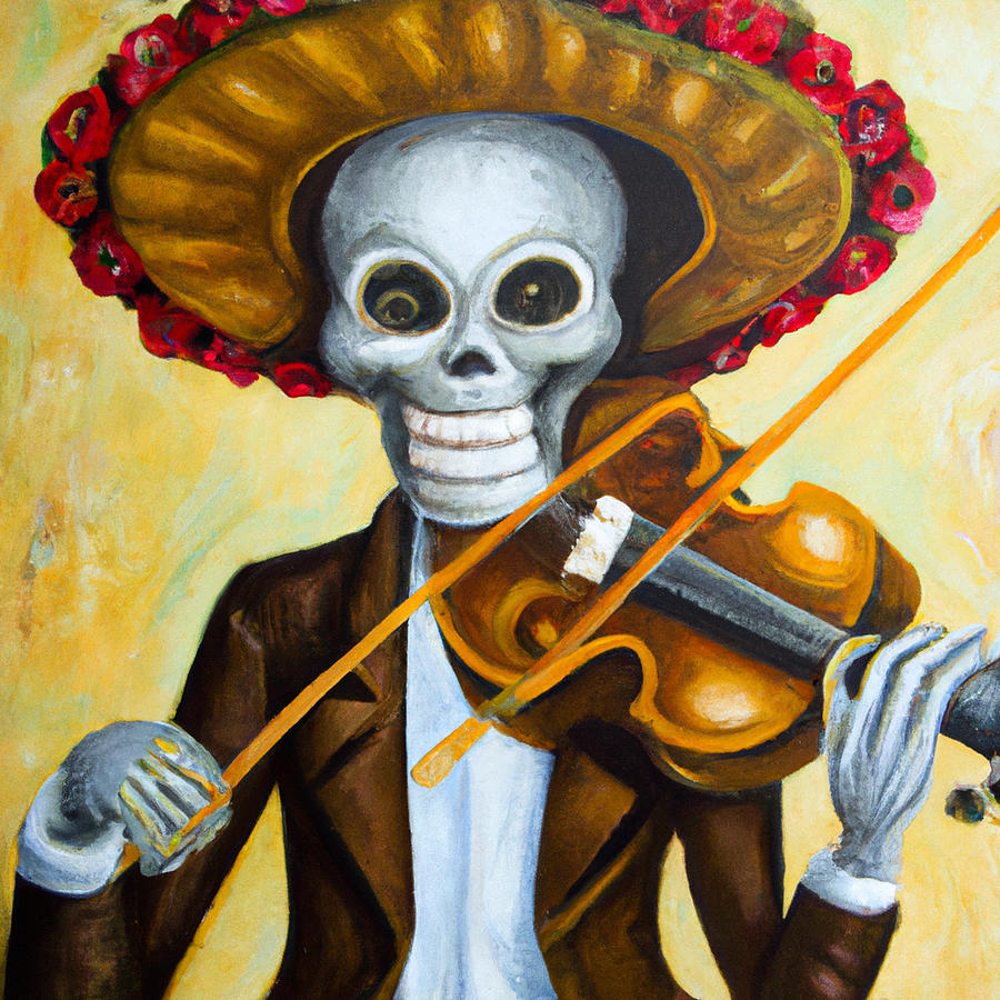 Skeletonichi Mexi-Can Mixed Media by Bencasso B